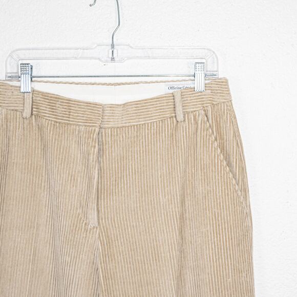 Officine Generale Sally Wide Leg Corduroy Trousers Beige size 40 - Picture 6 of 12